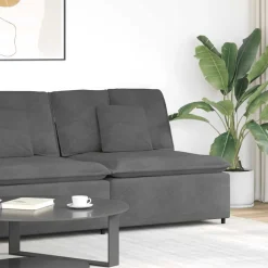 Accessoires Voor Stoelen En Banken*vidaXL Modulaire bank middenmodule met kussens 100 cm Donkergrijs