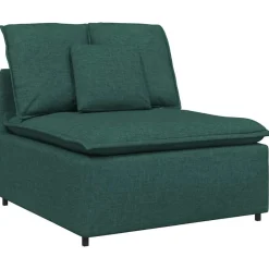 Accessoires Voor Stoelen En Banken*vidaXL Modulaire bank middenmodule met kussens 100 cm Donkergroen