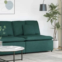 Accessoires Voor Stoelen En Banken*vidaXL Modulaire bank middenmodule met kussens 100 cm Donkergroen