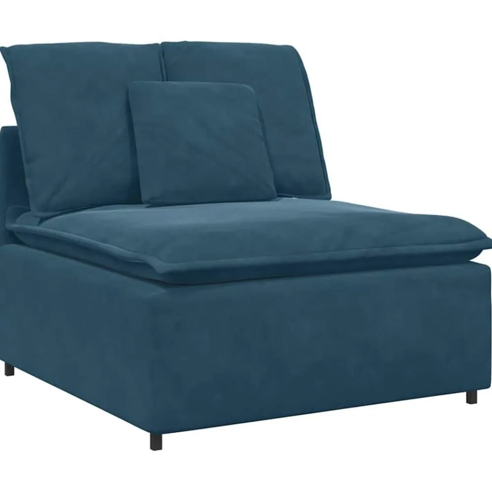 Accessoires Voor Stoelen En Banken*vidaXL Modulaire bank middenmodule met kussens 100 cm Blauw