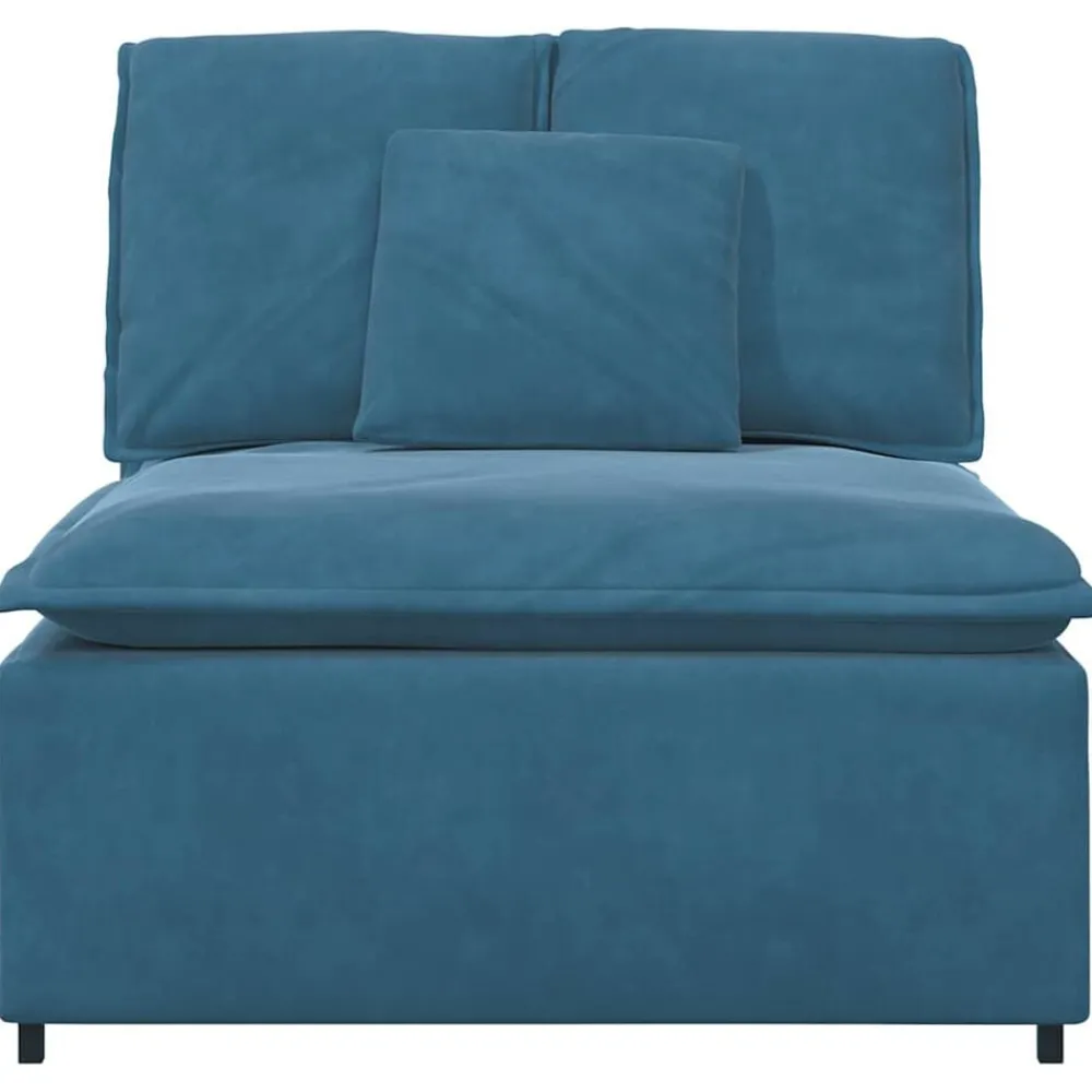 Accessoires Voor Stoelen En Banken*vidaXL Modulaire bank middenmodule met kussens 100 cm Blauw