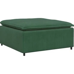 Accessoires Voor Stoelen En Banken*vidaXL Modulaire bank voetenbank module 100x100x48 cm Donkergroen