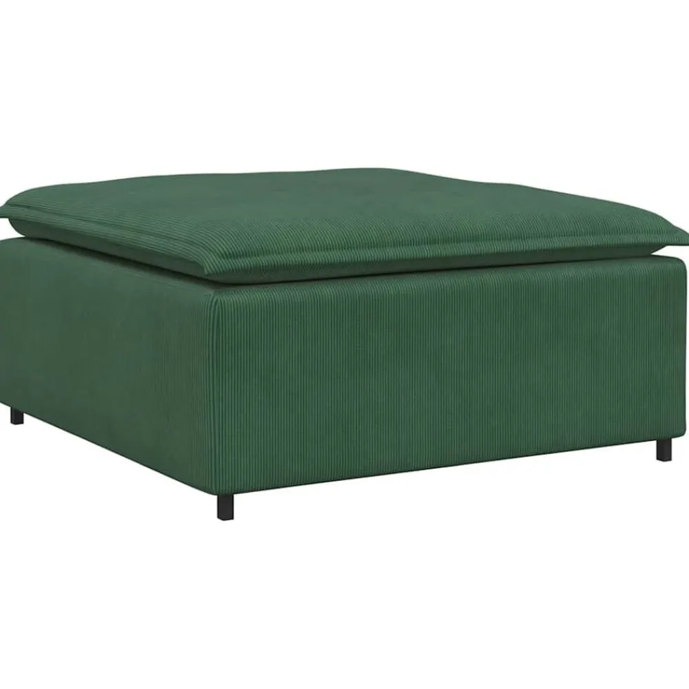 Accessoires Voor Stoelen En Banken*vidaXL Modulaire bank voetenbank module 100x100x48 cm Donkergroen
