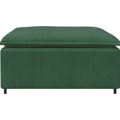 Accessoires Voor Stoelen En Banken*vidaXL Modulaire bank voetenbank module 100x100x48 cm Donkergroen
