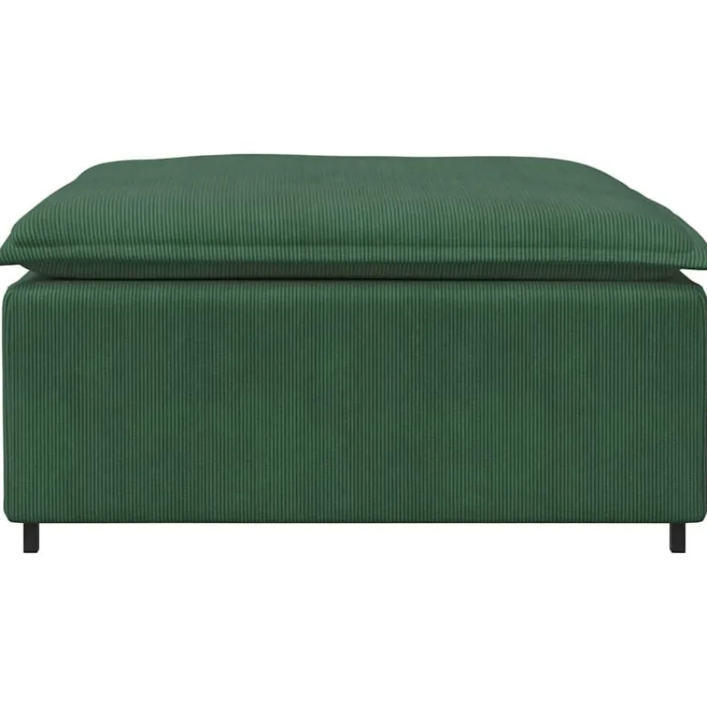 Accessoires Voor Stoelen En Banken*vidaXL Modulaire bank voetenbank module 100x100x48 cm Donkergroen