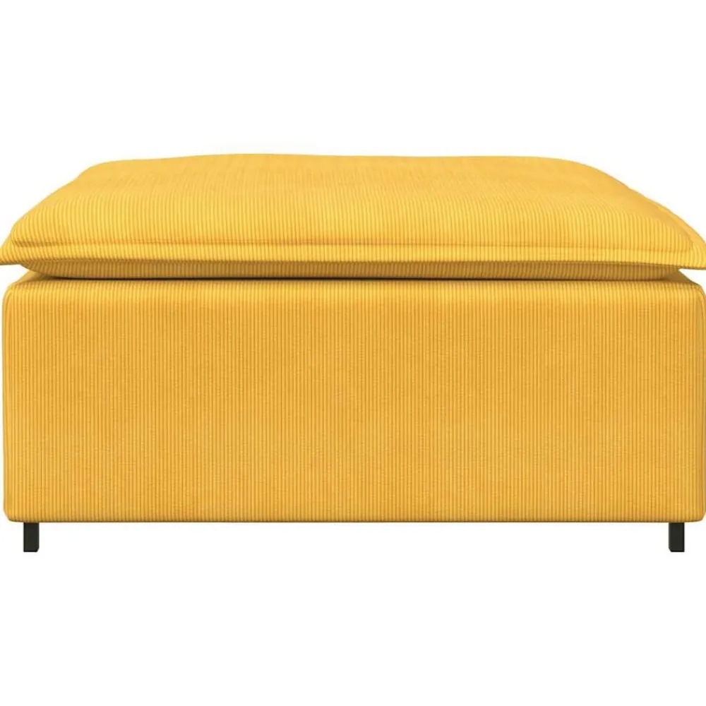 Accessoires Voor Stoelen En Banken*vidaXL Modulaire bank voetenbank module 100x100x48 cm Lichtgeel