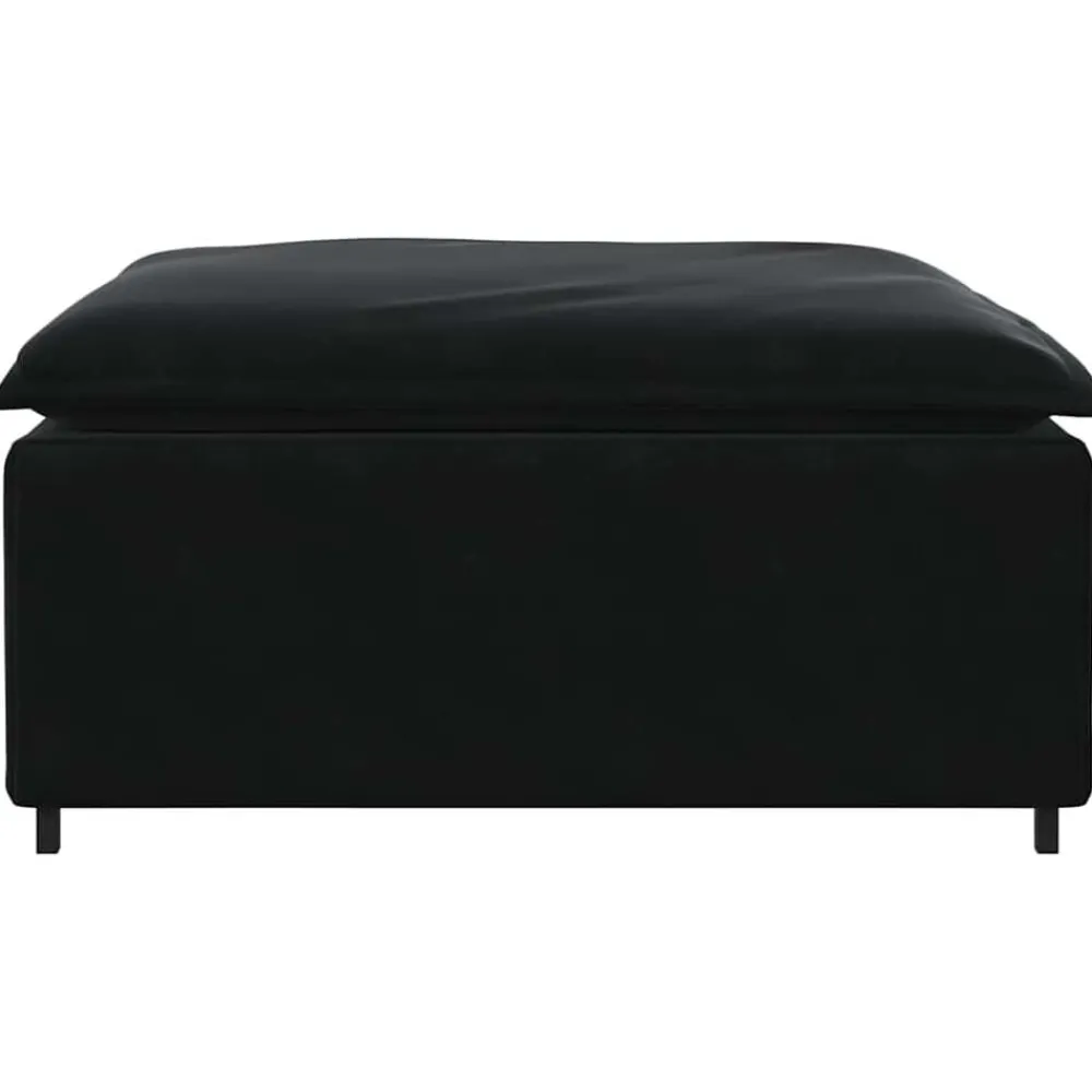 Accessoires Voor Stoelen En Banken*vidaXL Modulaire bank voetenbank module 100x100x48 cm Zwart