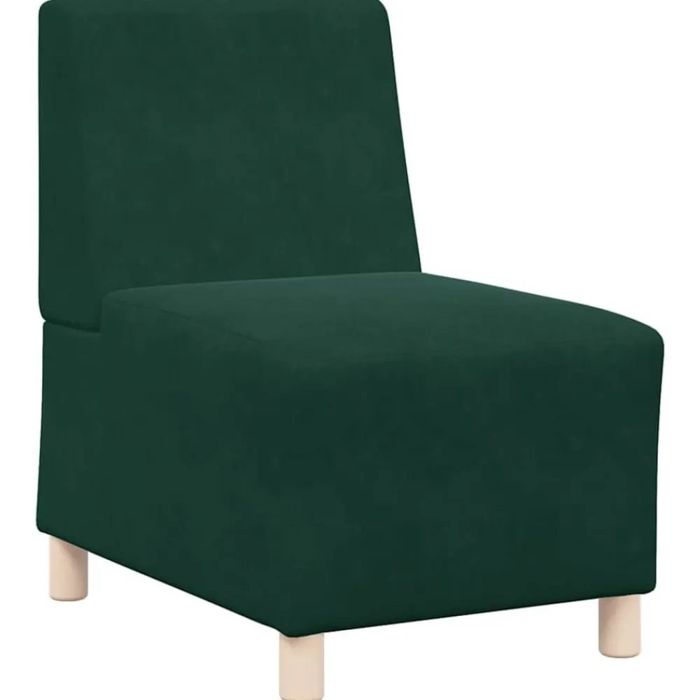 Banken*vidaXL Modulaire bank zonder armleuningen 55 cm fluweel Donkergroen