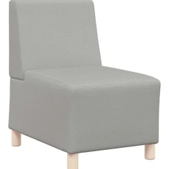 Banken*vidaXL Modulaire bank zonder armleuningen Wolkengrijs 55 cm stof Wolken grijs