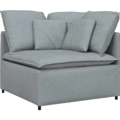 Accessoires Voor Stoelen En Banken*vidaXL Modulaire hoekmodule bank met kussens 100 cm Lichtgrijs