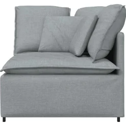 Accessoires Voor Stoelen En Banken*vidaXL Modulaire hoekmodule bank met kussens 100 cm Lichtgrijs