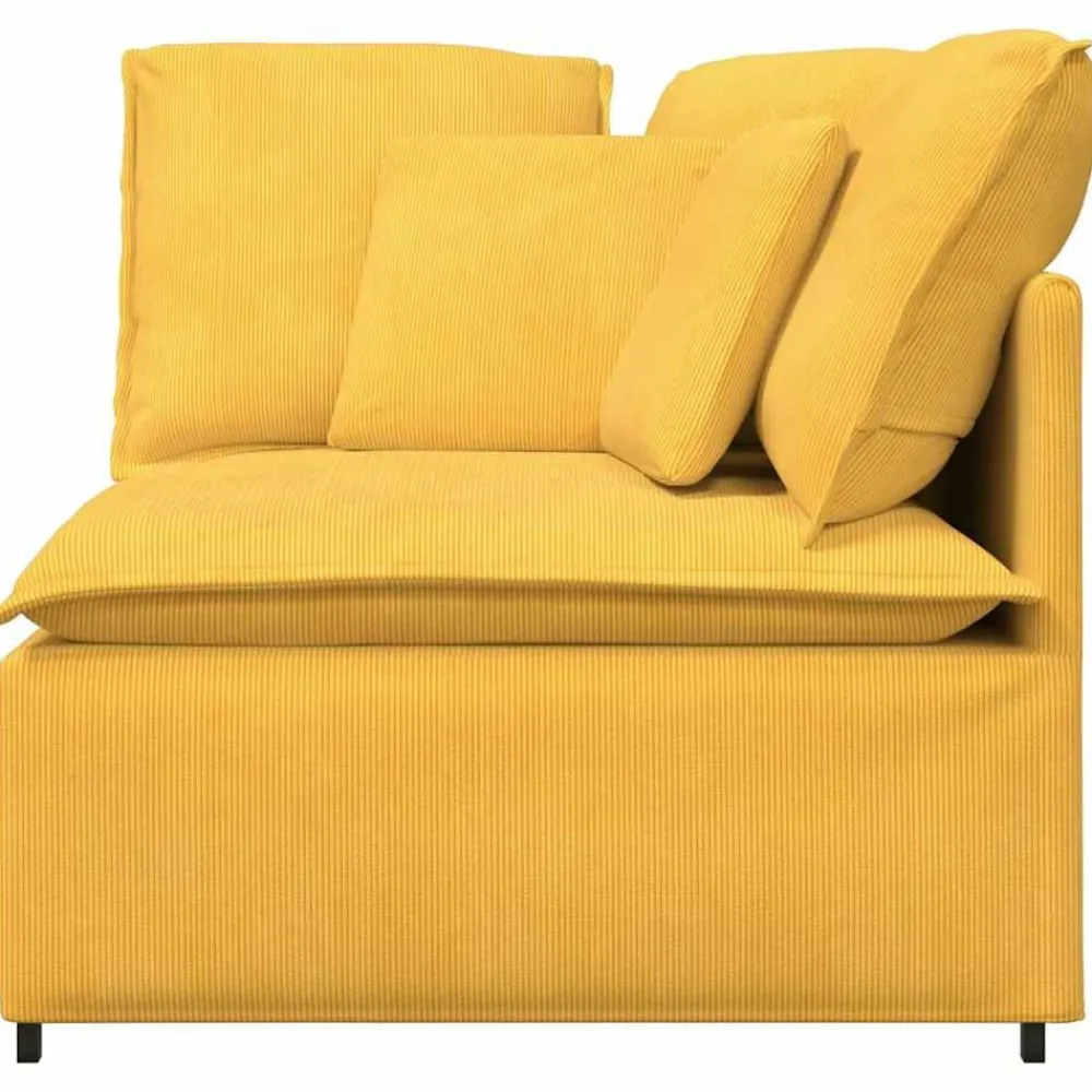 Accessoires Voor Stoelen En Banken*vidaXL Modulaire hoekmodule bank met kussens 100 cm Lichtgeel