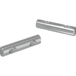 Bouwbeslag*vidaXL Moer 2 pcs Verzinkt 60 x 12 mm IJzer