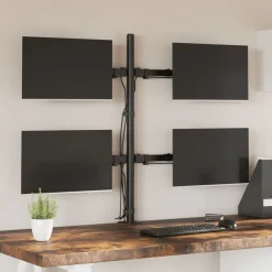 Elektronica*vidaXL Monitorbeugel VESA 75/100 mm zwart staal