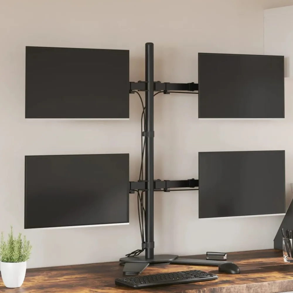 Elektronica*vidaXL Monitorbeugel VESA 75/100 mm zwart staal
