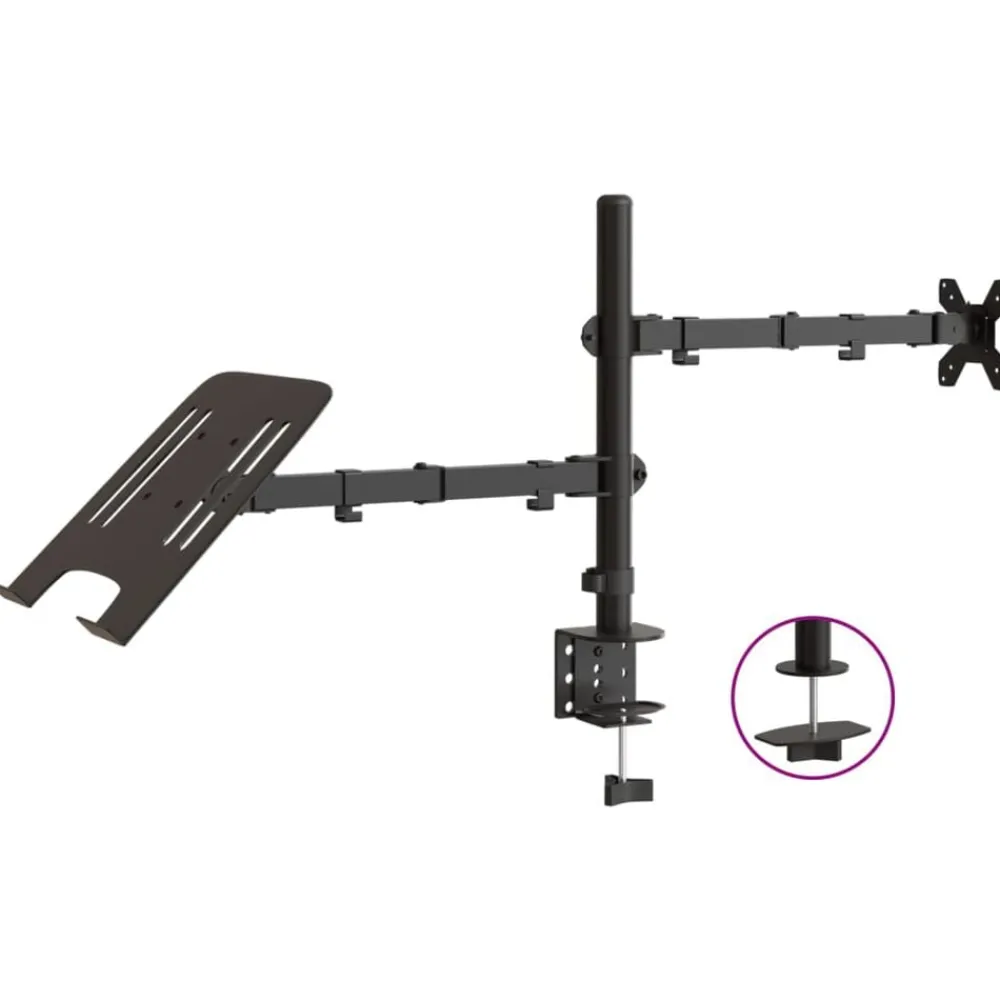 Monitorbeugel VESA 75/100 mm zwart staal>vidaXL Clearance