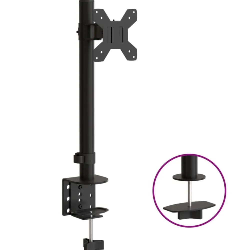 Elektronica*vidaXL Monitorbeugel VESA 75/100 mm zwart staal