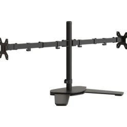 Elektronica*vidaXL Monitorstandaard dubbel VESA 75/100 mm staal zwart