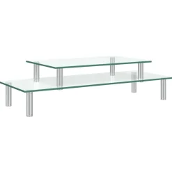 Elektronica*vidaXL Monitorstandaard 2-laags transparant glas