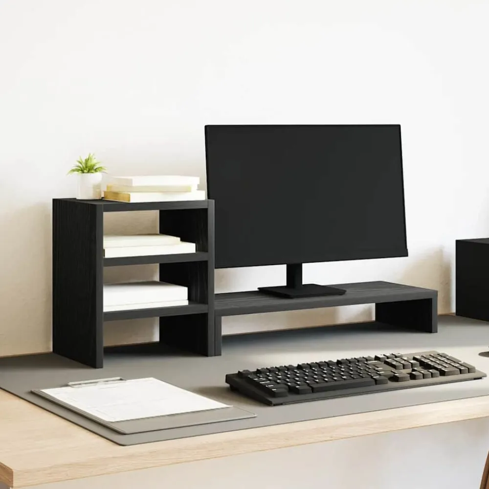 Monitorstandaard met bureau-organizer, hout>vidaXL Online