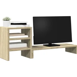 Elektronica*vidaXL Monitorstandaard met bureau-organizer bewerkt hout Sonoma eiken