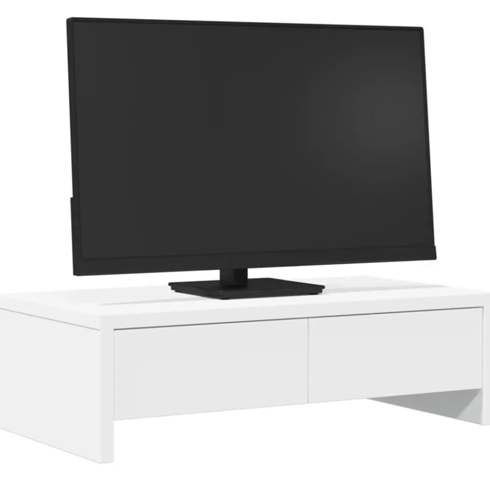 Monitorstandaard met lades 50x27x15 cm bewerkt hout>vidaXL Clearance