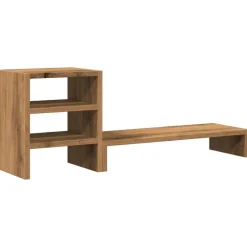 Monitorstandaard met bureau-organizer hout artisanaal eiken>vidaXL Hot