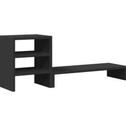 Monitorstandaard met bureau-organizer bewerkt hout>vidaXL Outlet