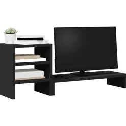 Monitorstandaard met bureau-organizer bewerkt hout><noscript><img width=