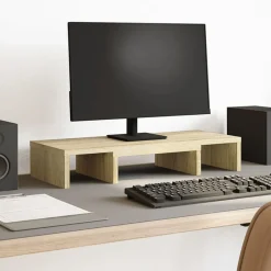 Monitorstandaard verstelbaar 60x24x10,5 cm hout>vidaXL Discount
