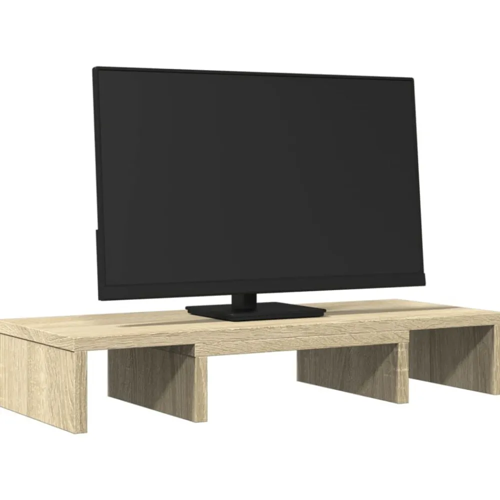 Monitorstandaard verstelbaar 60x24x10,5 cm hout>vidaXL Discount