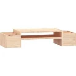 Monitorstandaard 70x27,5x15 cm massief grenenhout>vidaXL Online