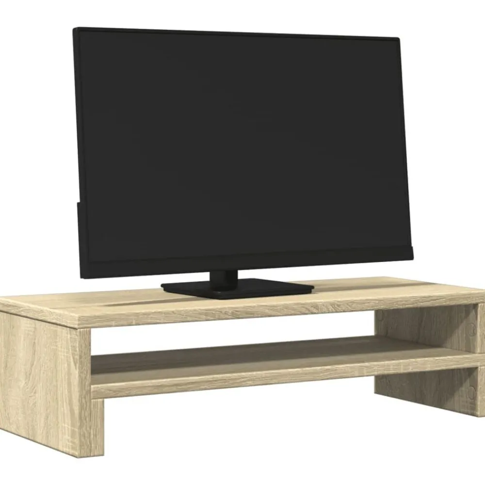 Monitorstandaard 54x22x15 cm bewerkt hout kleurig>vidaXL Clearance