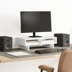 Monitorstandaard 50x27x15 cm bewerkt hout>vidaXL Online