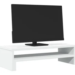 Elektronica*vidaXL Monitorstandaard 54x22x15 cm bewerkt hout Wit
