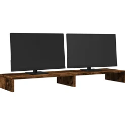 Monitorstandaard 100x27x10 cm bewerkt hout kleurig><noscript><img width=