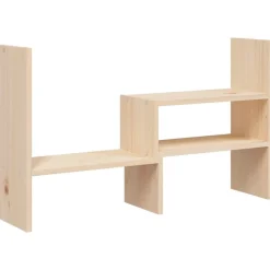 Elektronica*vidaXL Monitorstandaard (39-72)x17x43 cm massief grenenhout Naturel