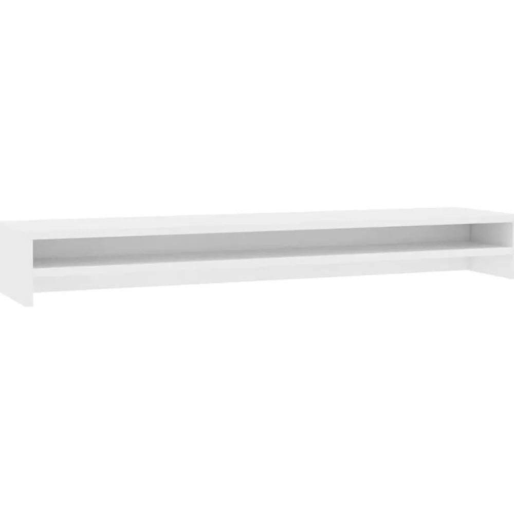 Elektronica*vidaXL Monitorstandaard 100x24x13 cm bewerkt hout Wit