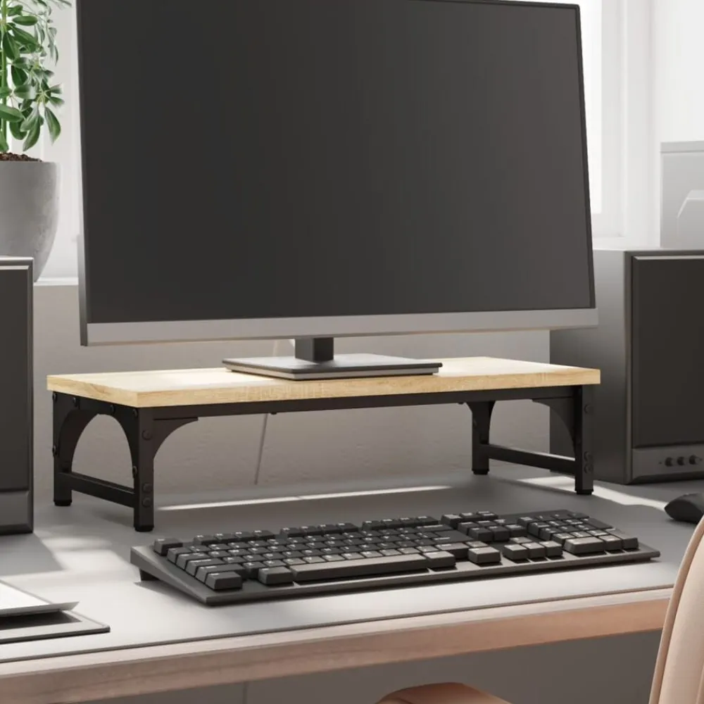 Monitorstandaard 55x23x14 cm bewerkt hout kleurig>vidaXL Discount