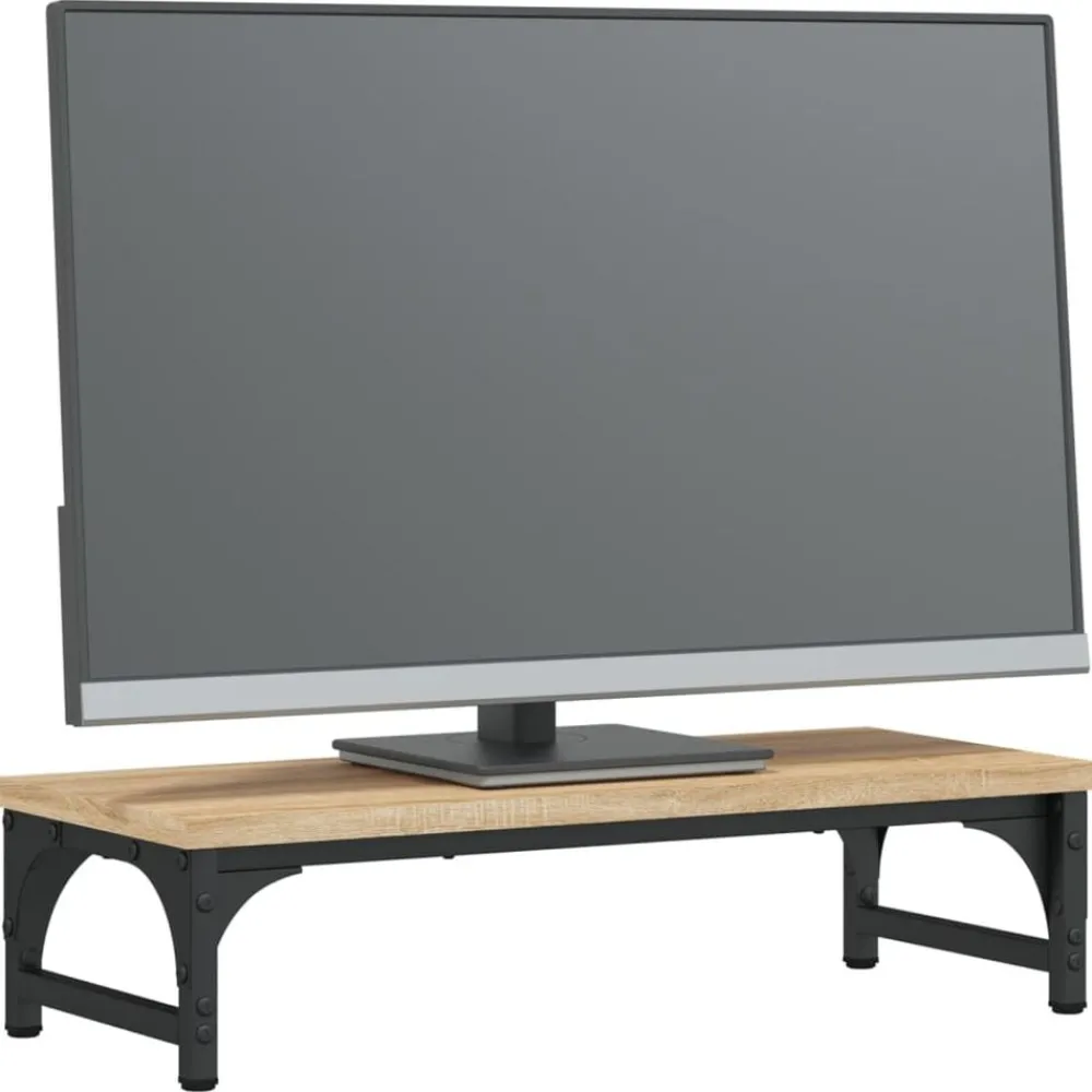 Monitorstandaard 55x23x14 cm bewerkt hout kleurig>vidaXL Discount