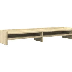 Elektronica*vidaXL Monitorstandaard 100x24x16 cm bewerkt hout kleurig Sonoma eiken