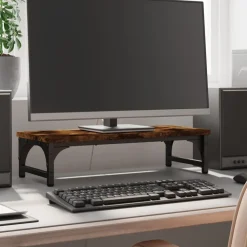 Monitorstandaard 55x23x14 cm bewerkt hout kleurig>vidaXL Clearance