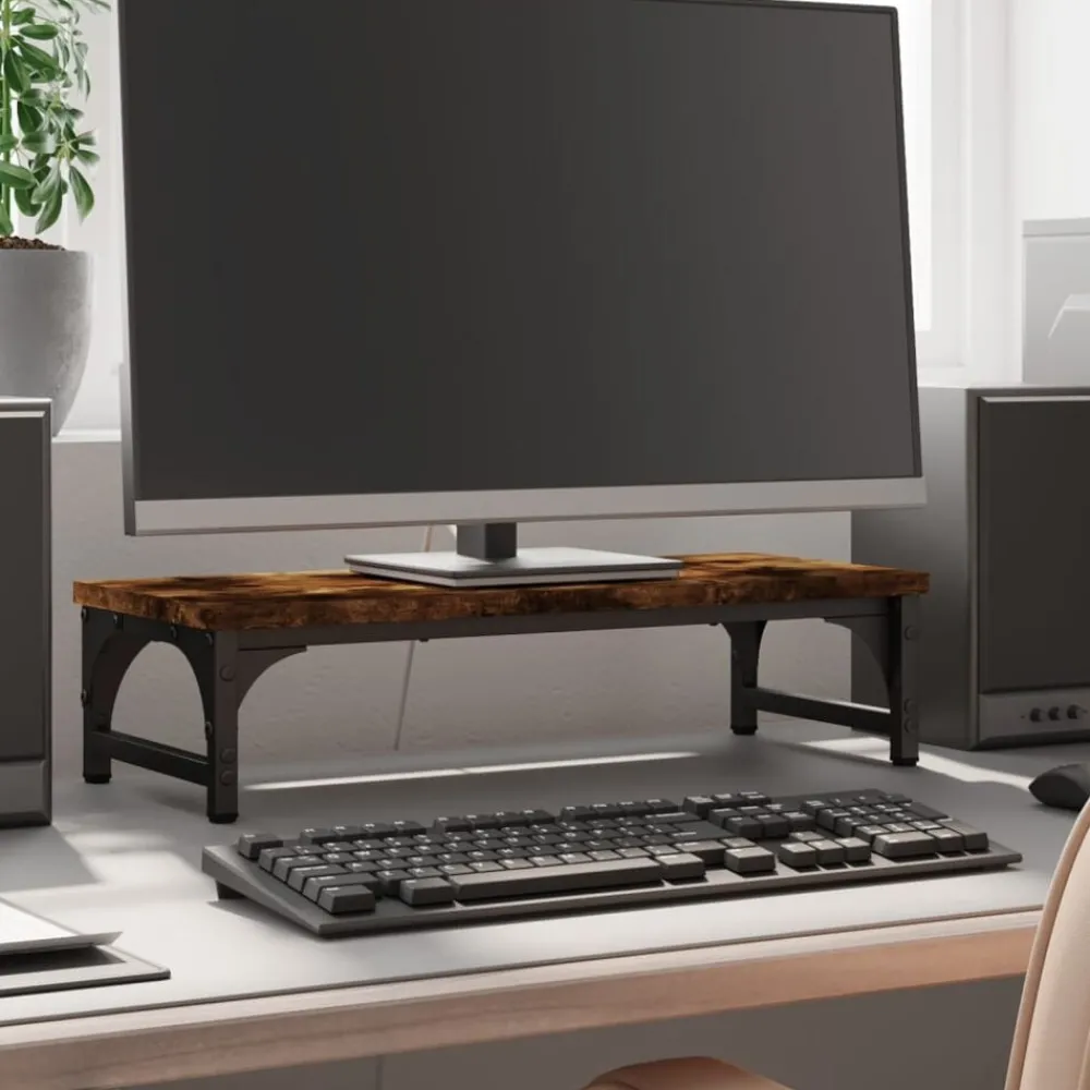 Monitorstandaard 55x23x14 cm bewerkt hout kleurig>vidaXL Clearance