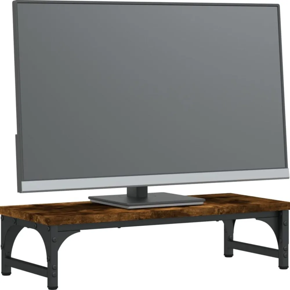 Monitorstandaard 55x23x14 cm bewerkt hout kleurig>vidaXL Clearance