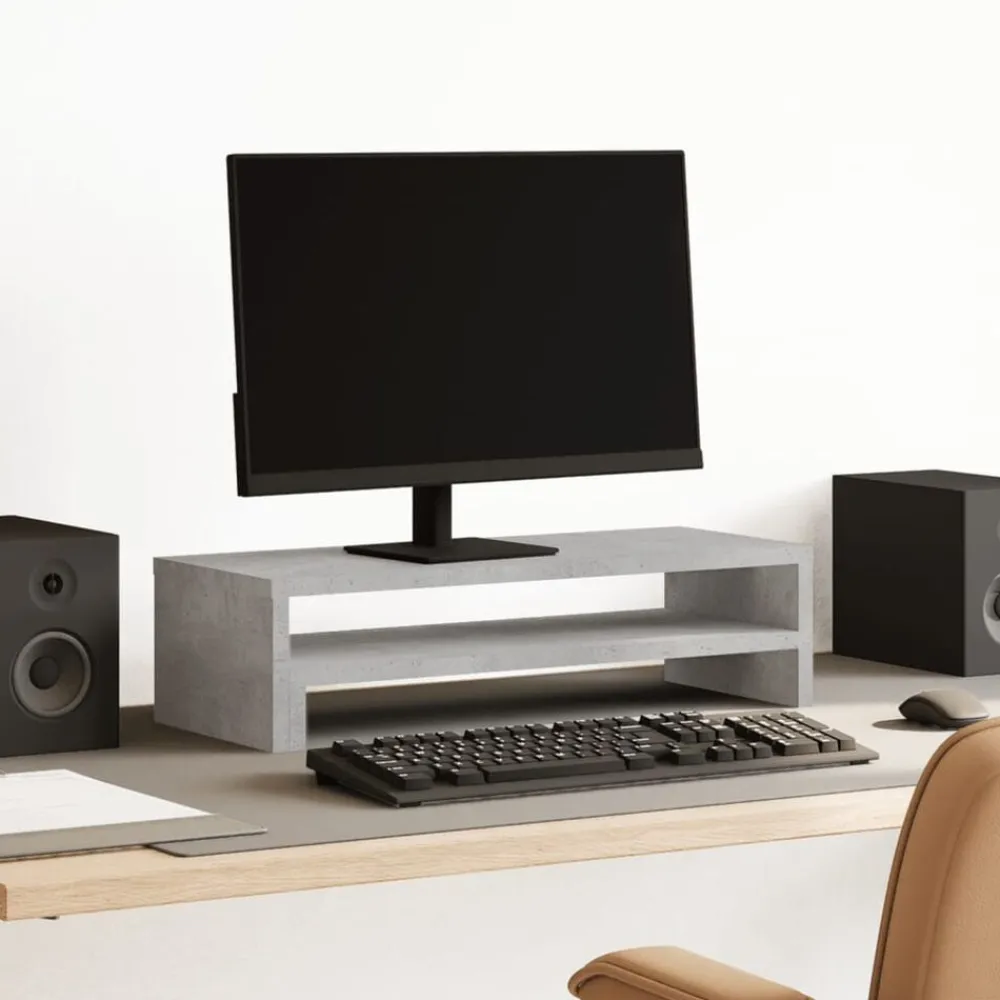 Monitorstandaard 54x22x15 cm bewerkt hout>vidaXL Outlet