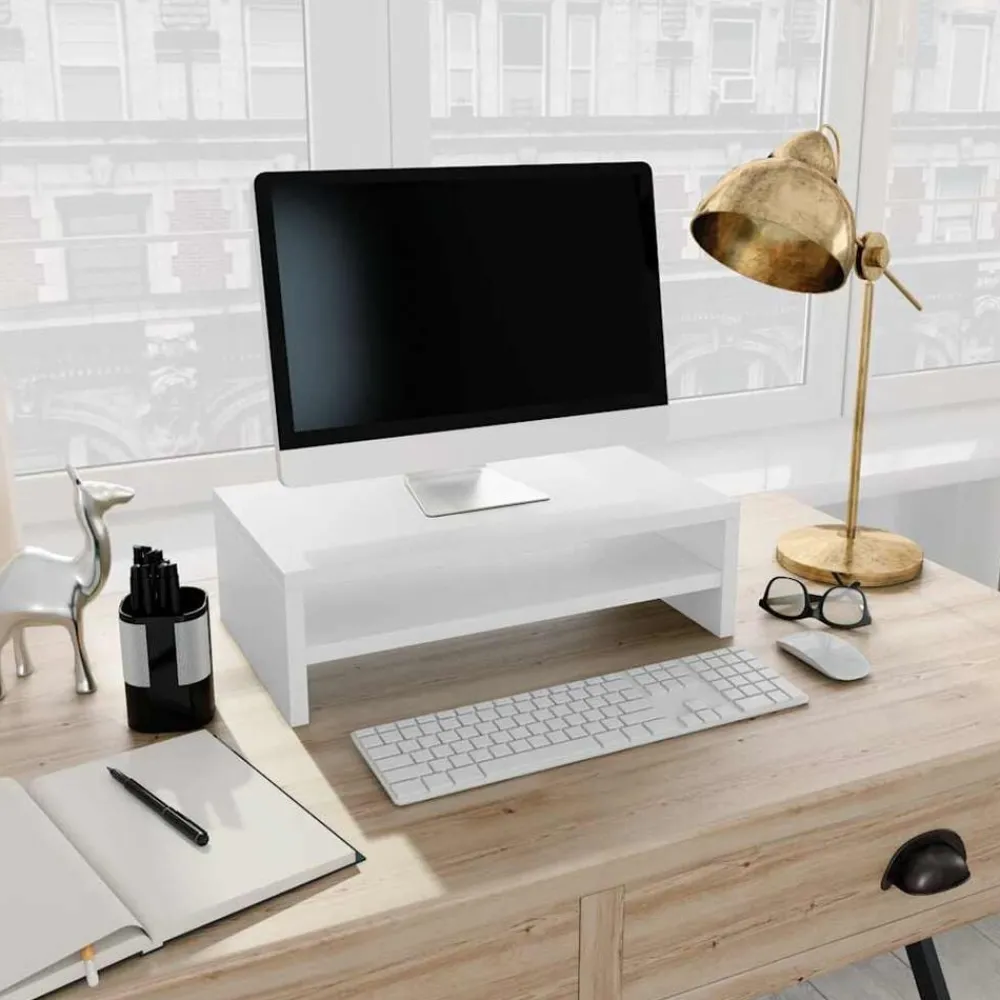Monitorstandaard 42x24x13 cm bewerkt hout>vidaXL Hot