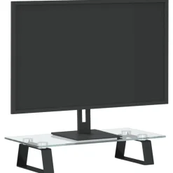 Monitorstandaard 40x20x8 cm gehard glas en metaal><noscript><img width=