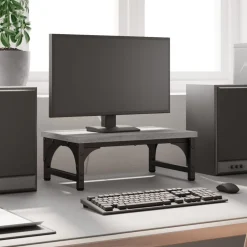 Monitorstandaard 37x23x14 cm bewerkt hout eiken>vidaXL Online