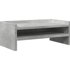 Elektronica*vidaXL Monitorstandaard 42x24x16 cm bewerkt hout Betongrijs
