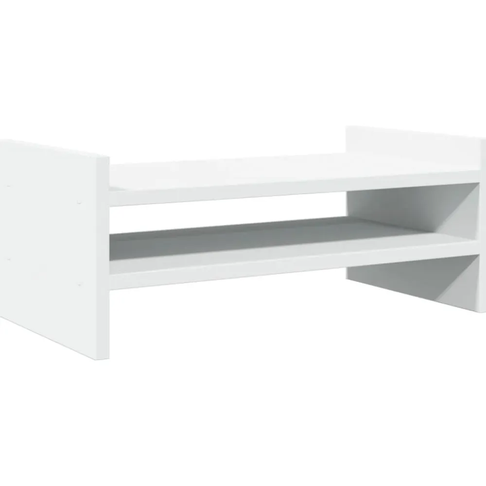 Elektronica*vidaXL Monitorstandaard 50x27x20 cm bewerkt hout Wit
